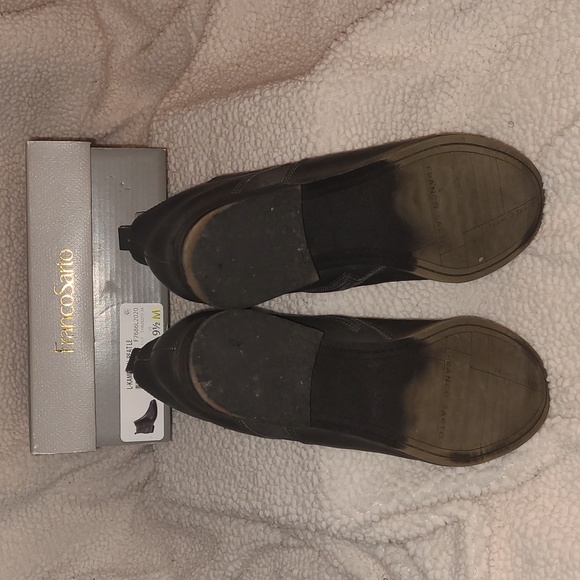 Franco Sarto women's leather round toe booties in charcoal gray 9.5B - Picture 4 of 5